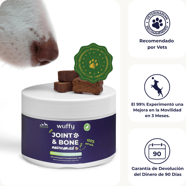 Wuffy Joint & Bone® #1 Suplemento Para Caderas y Articulaciones de Perros