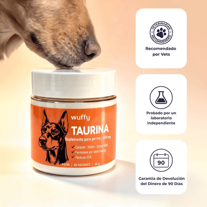 Wuffy Taurina® Suplemento de Taurina para Perros – Apoyo Cardíaco - Wuffy Labs